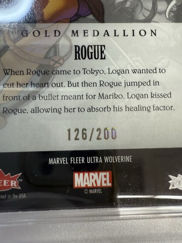 2023 ULTRA WOLVERINE ROGUE GOLD Medallions /200 PSA 8 X-Men Marvel Trading Card - Picture 7 of 7