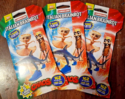 LAMINCARD Italian Brainrot 1st Edition Trading Card 3 Packs guaranteed rare
