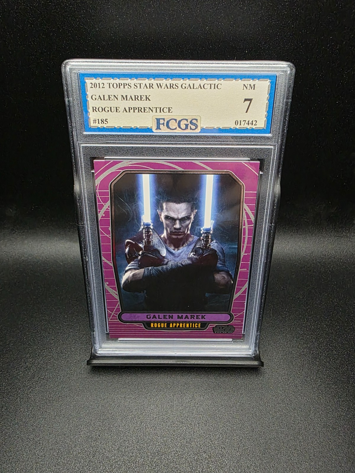 Galen Marek #185 (2012) Topps Star Wars Rogue Apprentice - Graded 7 [FCGS] NM