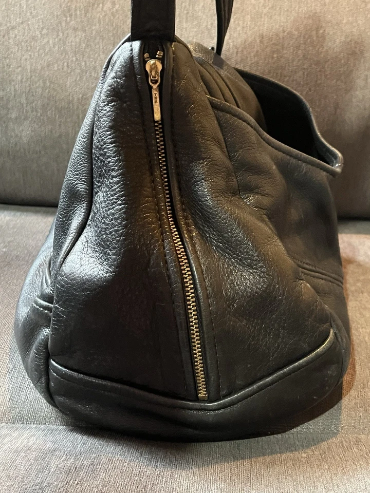 Anthropologie Black Victoria Leather Biker Bag Vintage Y2K - Image 4 of 4