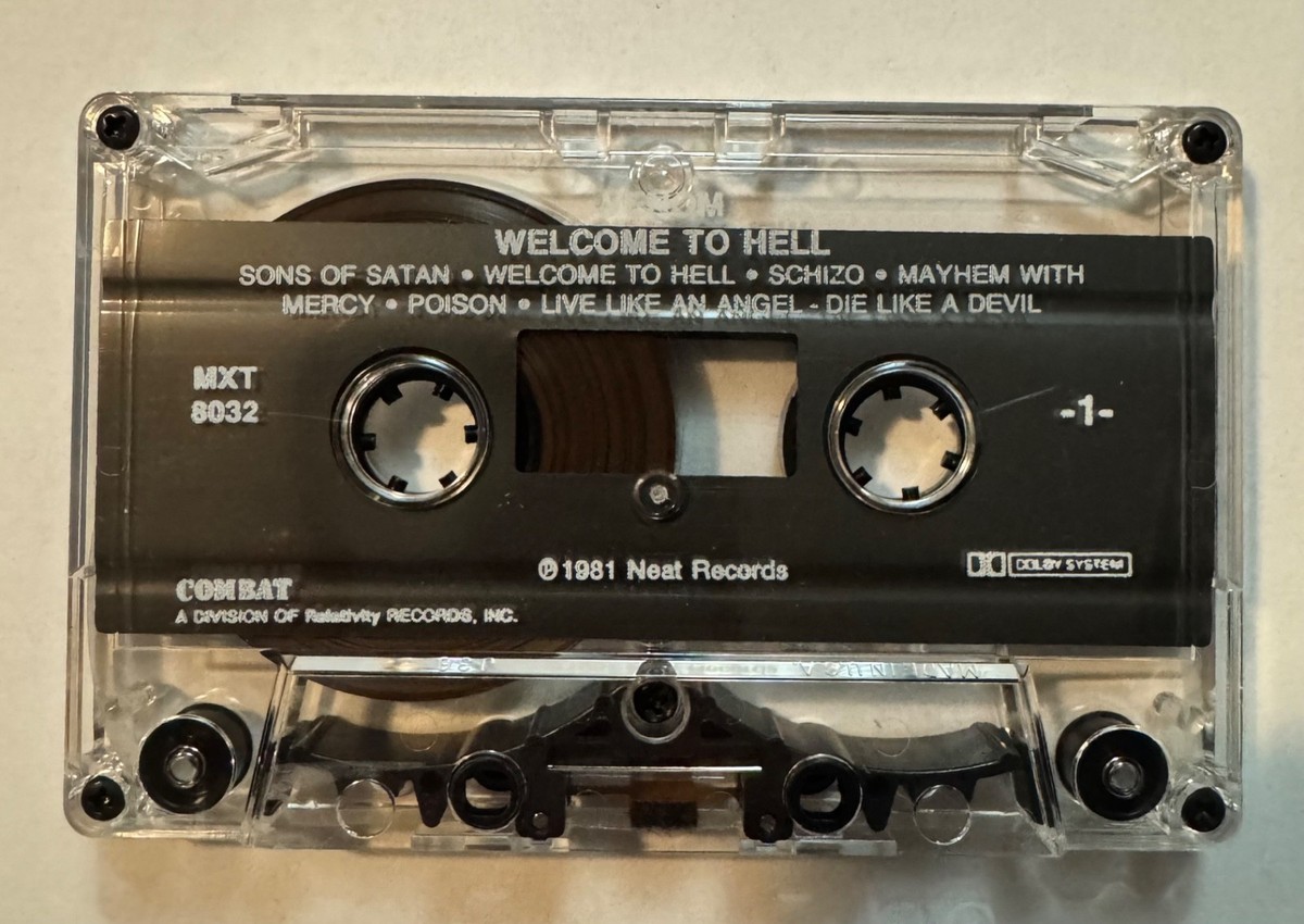 Venom Welcome To Hell Black Metal Cassette 1985 Combat MXT 8032 | eBay