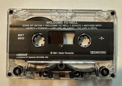 Venom Welcome To Hell Black Metal Cassette 1985 Combat MXT 8032 | eBay