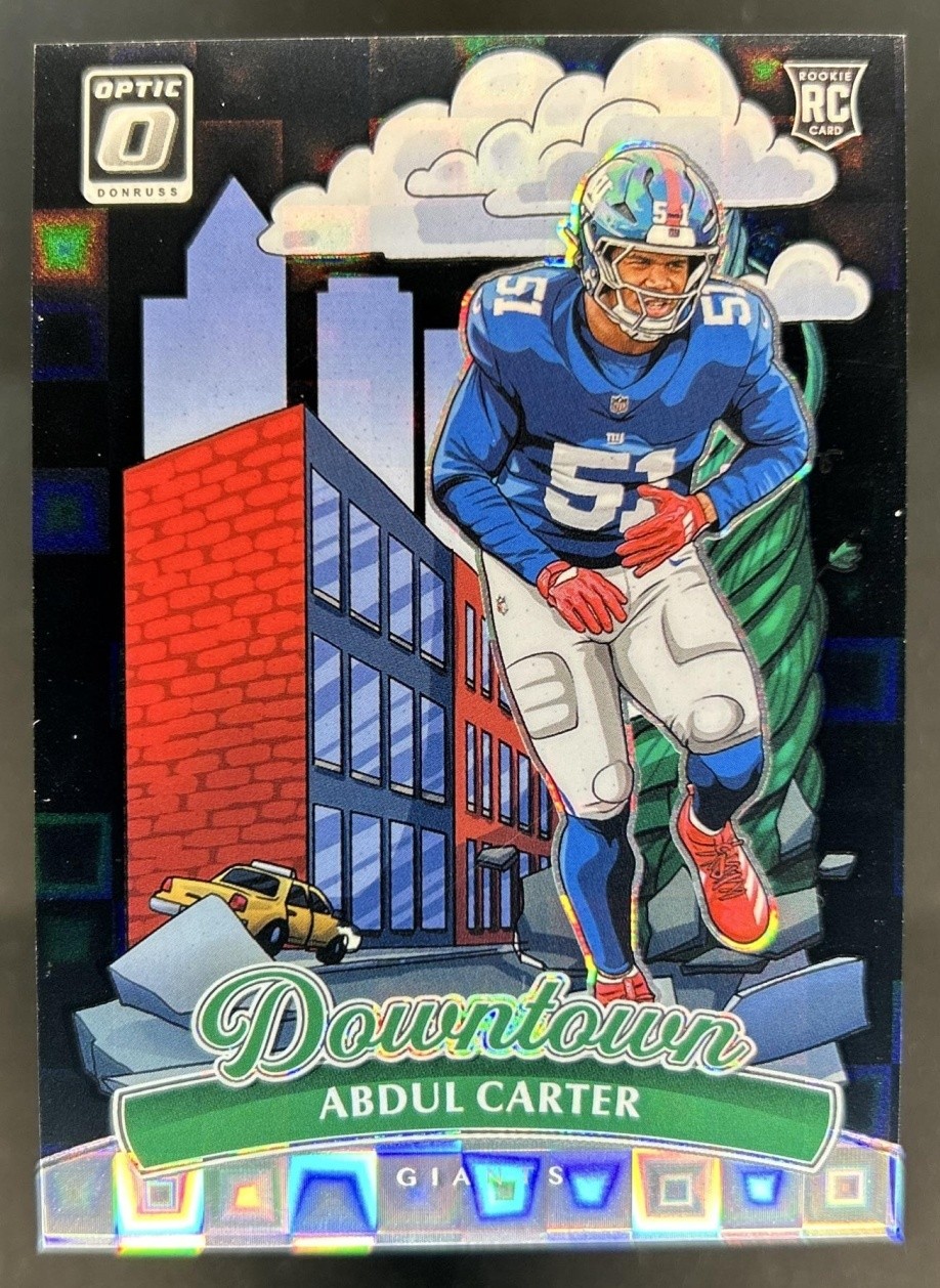2025 Panini Donruss Optic Abdul Carter Downtown RC Black Pandora Prizm #/25