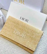 Christian Dior Novelty Clutch Pouch 2023 Summer Rattan Beige Japan New F/S