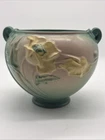 Vintage 1938 Roseville Pottery Poppy Vase/ Bowl 642–5 Jardiniere Yellow Green