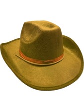 Adult's Orange Velvet Cowboy Hat Costume Accessory