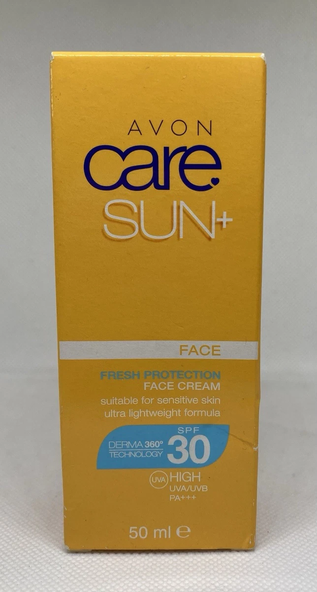 Avon Care Sun+ SPF 30 Fresh Protection Face Sun Cream 50ml x 3 UVA/UVB Sensitive