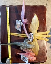 Set of 4 Bandai 2002 Godzilla THEATER EXCLUSIVE Clear Vinyl Imports w/tag