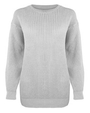 LADIES WOMENS CHUNKY KNITTED JUMPER COSY BAGGY WINTER TOP OVERSIZE SWEATER S-XXL
