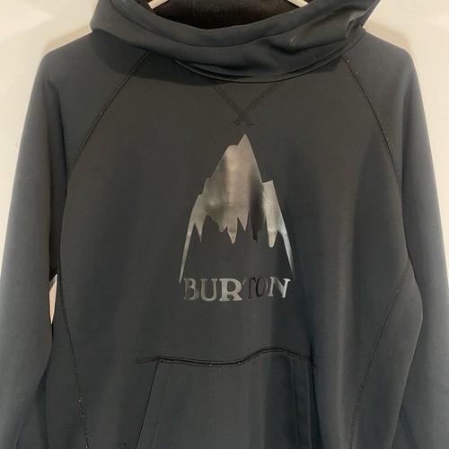 Burton Sweater Kids XL Black Mountain Logo Ski Hoodie Sweatshirt Outdoors - Picture 2 of 4