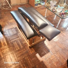 Spanking Bench Dungeon Wooden Adjustable from  Primal Woodworks W/Straps GIFT