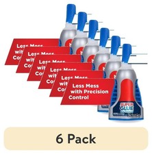  6 pack Super Glue Gel Control, Pack of 1, Clear 0.14 fl oz Bottle