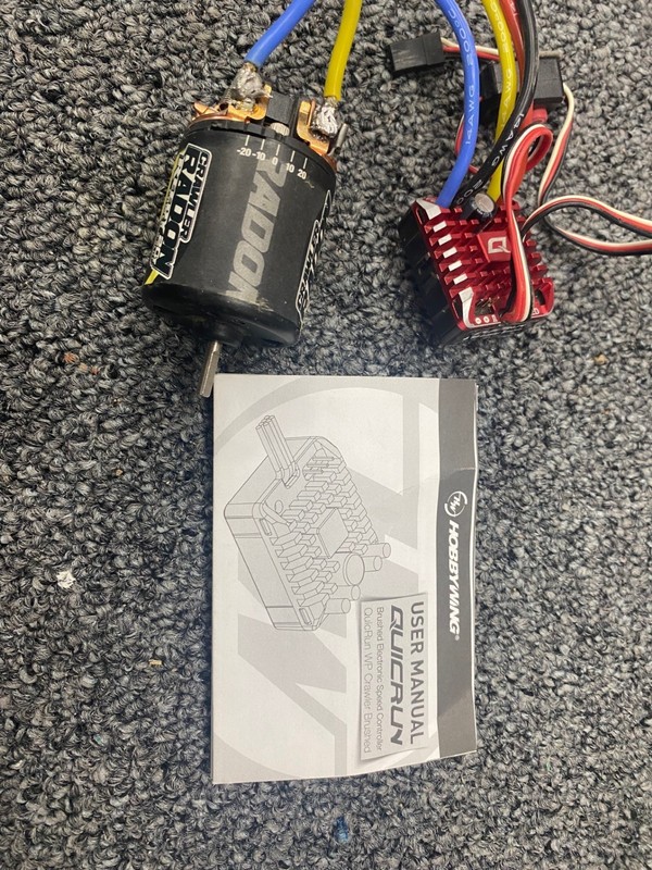 Hobbywing QuicRun Waterproof ESC and Reedy Radon 20t brushed crawler motor