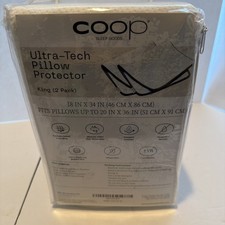 Coop Home Goods Ultra-Tech Pillow Protector 2 Pack - King - Brand New