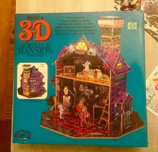 Ceaco Build A 3D Monster Mansion Jigsaw Puzzle 548 Pieces Corkboard COMPLETE