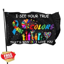 Autism Awareness Flag 3x5 Ft Outdoor Garden House Banner Stitched