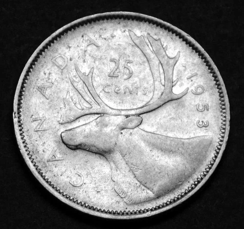 1953 25¢ silver proof like coin with great details