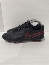 Nike Tiempo Legend 8 Fg Soccer Cleat Men Black Red AT5292-060 Size 7 Pre Loved