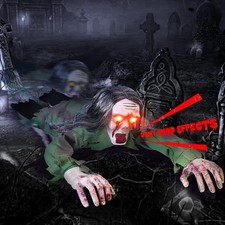 Halloween Decorations Scary Crawling Zombie w...