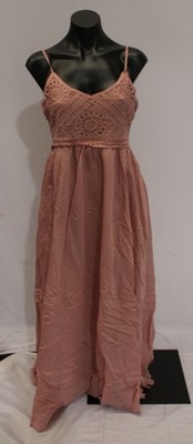 Mable Women's Camila Eyelet Crochet Cami Bodice Maxi Dress AR8 Mauve Medium