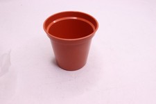 24-Pk Round Flower Plant Pot Tray 4 Holes Underneath Red - As Shown Only