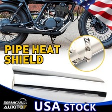 Protector de cubierta protectora de tubo de calor de escape de aluminio cromado para motocicleta