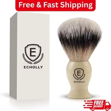Premium Men’s Shaving Brush Echolly No-Shedding Bristles Fast Rich Lather