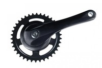 Mijnen Pieper Kettenradgarnitur Alu Rock Schwarz 170Mm,38 Z. 4-Kant Mit Abdec...