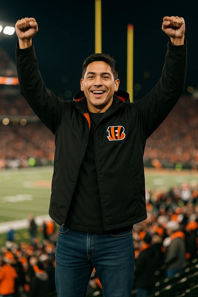 NFL Cincinnati Bengals Men's Reinforcer 3 in 1 With Inner Vest Liner Jacket - Image 4 of 4