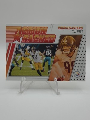 2021 Panini Rookies & Stars Action Packed T.J. Watt #AP /80 Steelers