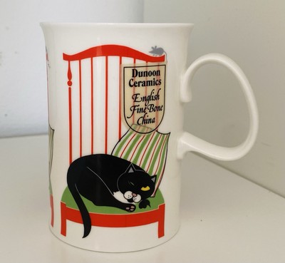 Dunoon Katze Becher Tasse English Fine Bone China Herbert Designed Jack Dadd