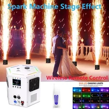 NEW Cold Spark Machine 1200W Stage Effect DMX Firework Wedding 18ft with Remote