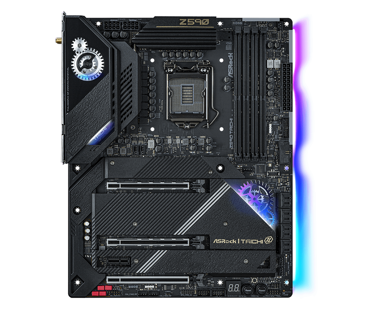 ASRock Z590 Taichi ATX Motherboard Intel LGA1200 USB 3.2 WiFi 6 PCIe 4.0