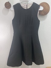 Kate Spade SILK Little Black Dress Size 2 A-Line Round Neck Sleeveless Luxury NY