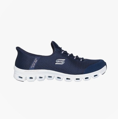 Skechers Glide-Step Pursuit Damen Synthetik Slipper Memory Foam Navy Sneaker