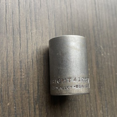 Wright Tools 4128  7/8'' 12 Point 1/2'' Drive Short Socket Made In USA W/Pin Hole