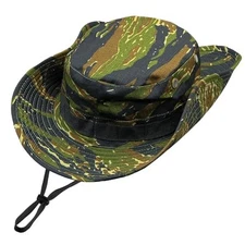 Camo Boonie Hat for Men Women, Military Tactical Wide One Size C-tiger Stripe