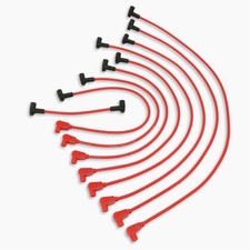 Taylor Spark Plug Wires 76230 Spiro Pro 8mm Red 90 Deg Hei For Sbc Under Header