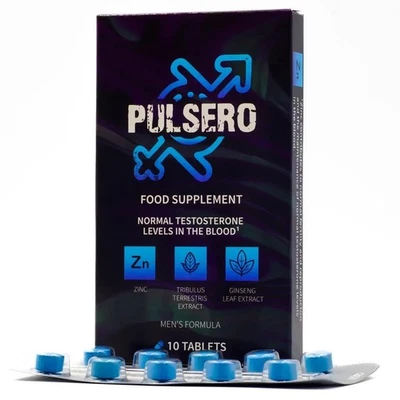 PULSERO Complément Homme Maca Ginseng Zinc L-Arginine Vitamines B 10 Comprimés - Photo 1/2