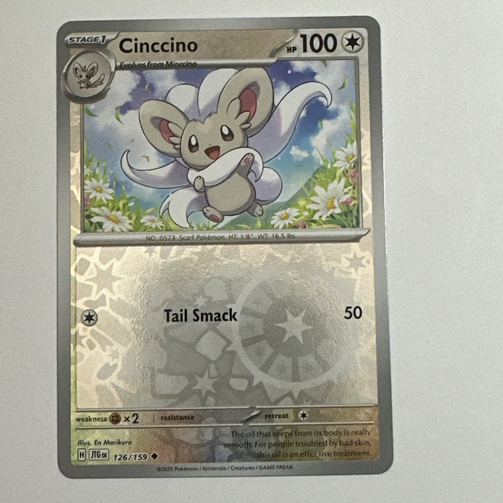 Cinccino 126/159 Reverse Holo Card Journey Together JTG Pokemon TCG NM