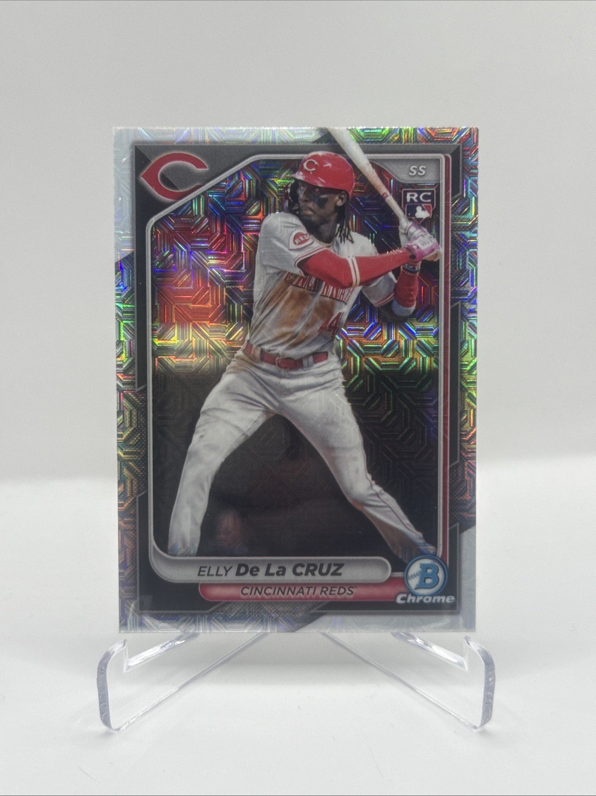 2024 Bowman Chrome #42 Elly De La Cruz Mojo Refractors Cincinnati Reds Rookie