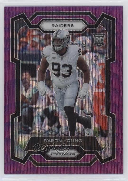 2023 Panini Prizm Rookies Purple Wave Prizm 7/99 Byron Young #355 0rd2