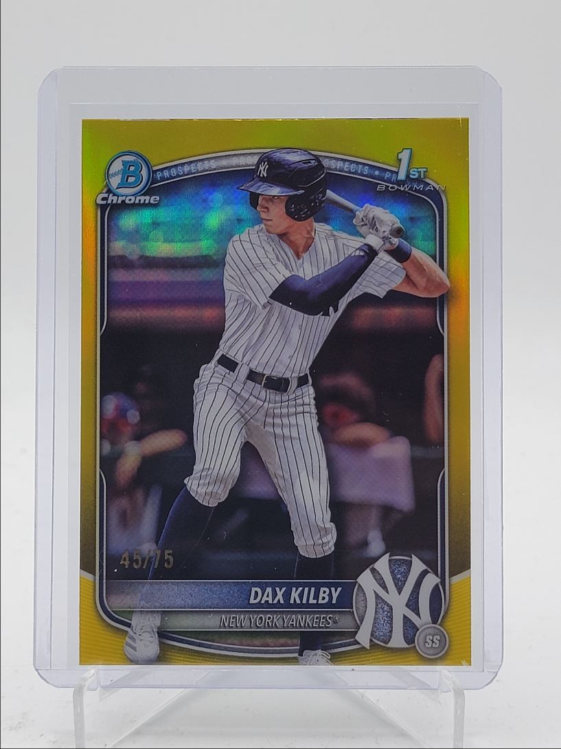 DAX KILBY 2025 BOWMAN CHROME DRAFT 1ST YELLOW REFRACTOR /75 Q3646