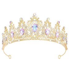 Queen Crown Rhinestone Wedding Crowns and Tiaras for Women Costume Party Hair...