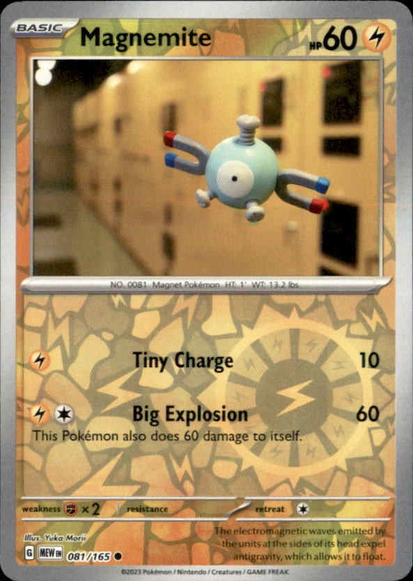 Pokemon Magnemite 81/165 151 Reverse Holo 3 Card Lot