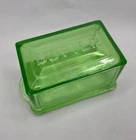 Depression Glass Green Uranium Glass 1 Pound Butter Dish