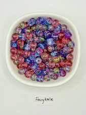 Glass Bead "Fairytale" Mix Rounds and Tubes Jewelry Crafts 120 beads/3.5oz