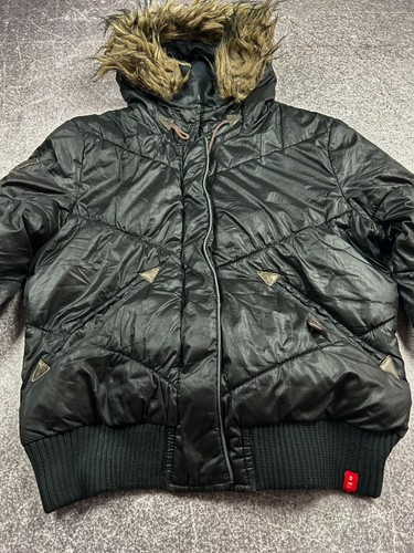 VTG STREETWEAR MAISON MARGIELA STYLE JAPANESE FUR ZIP HOOD JACKET 90S - Picture 3 of 9