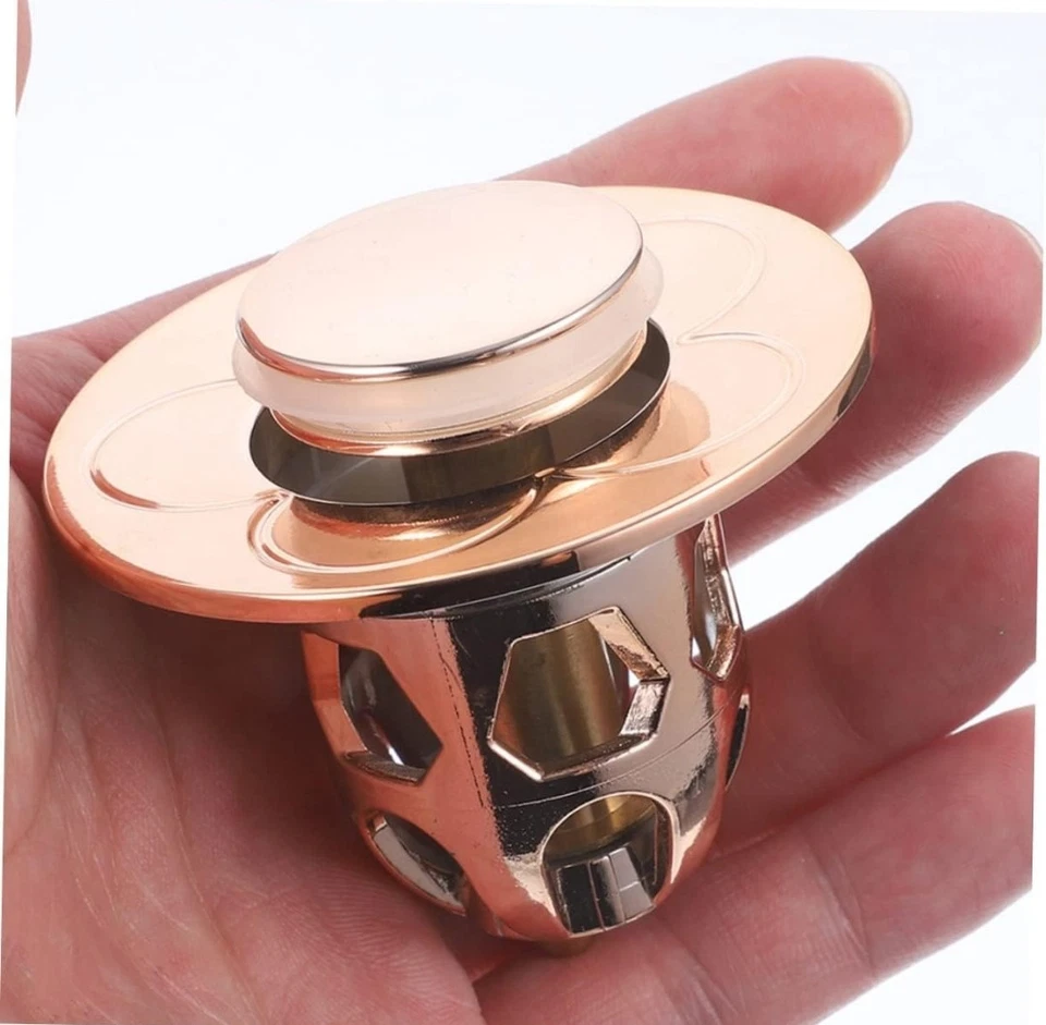 2 piezas Tapón de desagüe y fregadero de bañera Baño Lavabo Drenaje de fregadero de baño Foto 4 de 4