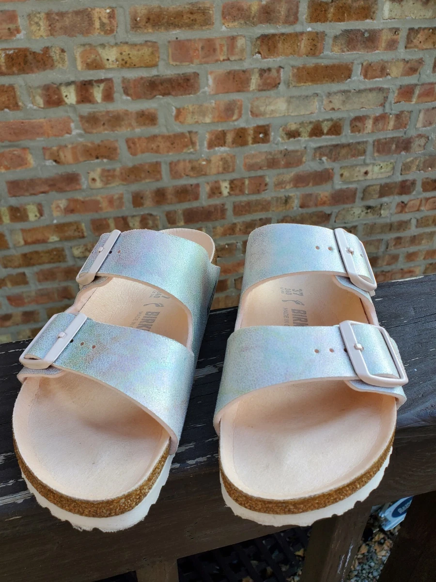 Birkenstock Arizona Sandal-Narrow Rose Iridescent size Unisex Women 6 Men4 | eBay